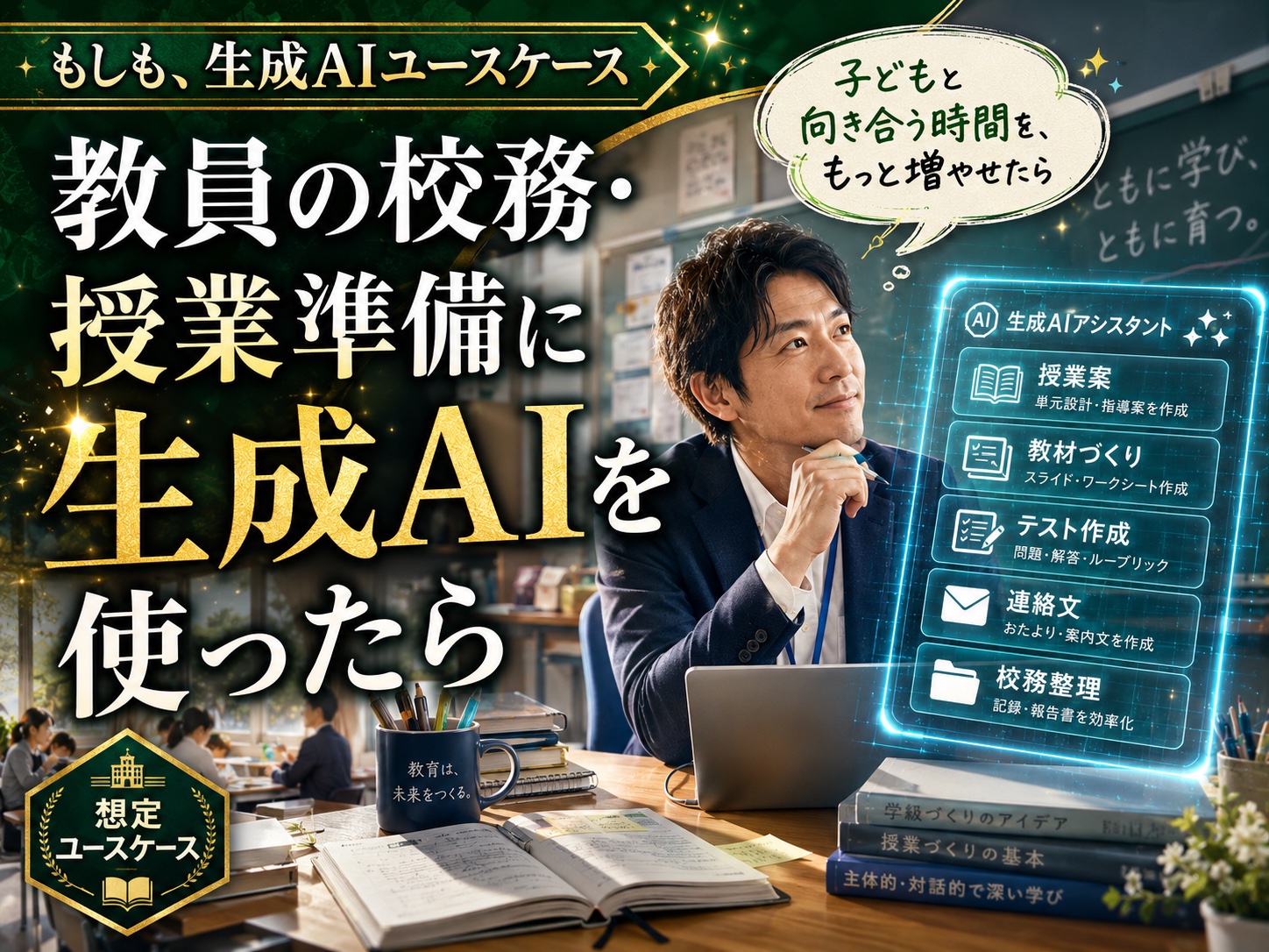 もしも、教員の校務・授業準備に生成AIを使ったら