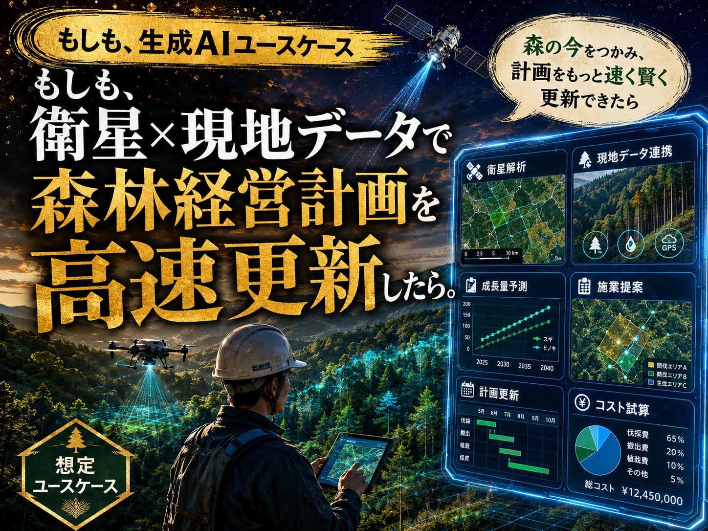 衛星 × GIS マップ
