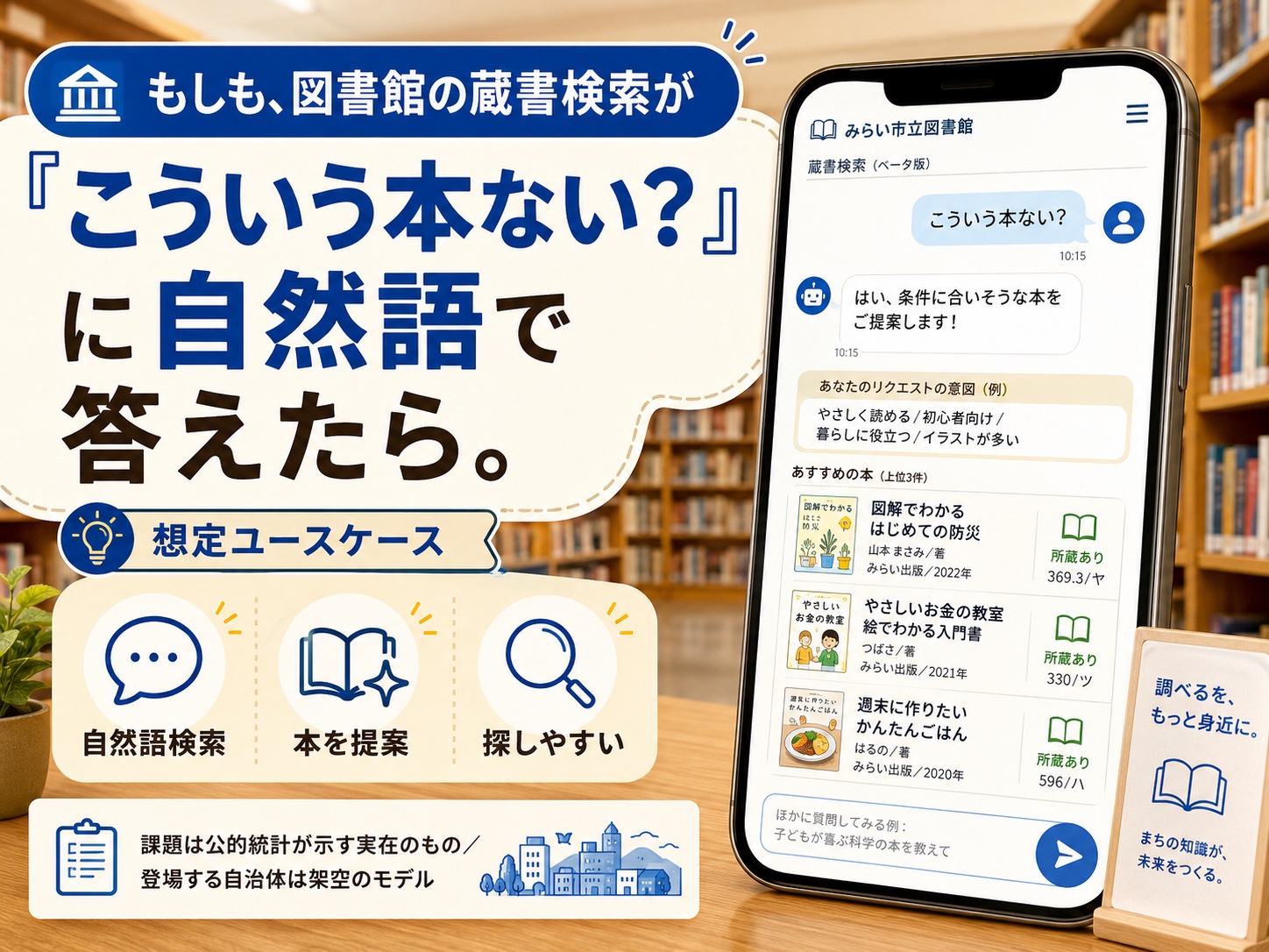 図書館 × 自然言語AI