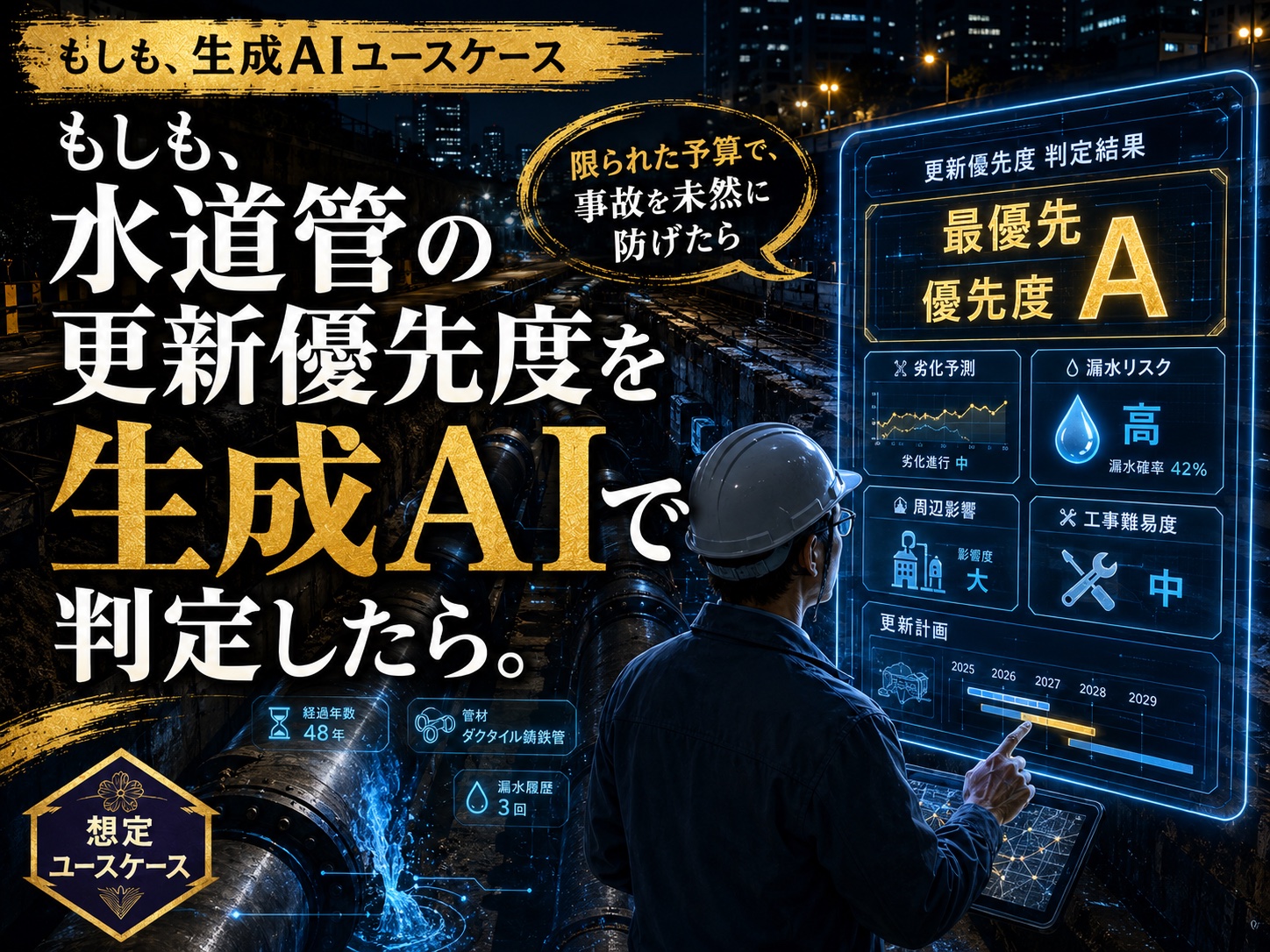 水道管 更新優先度マップ