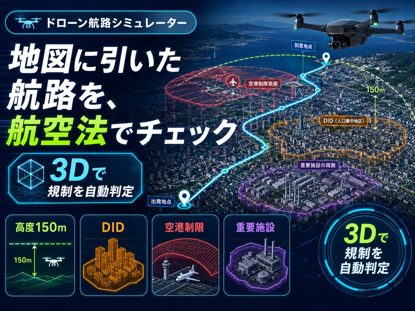 ドローン航路シミュレーター
