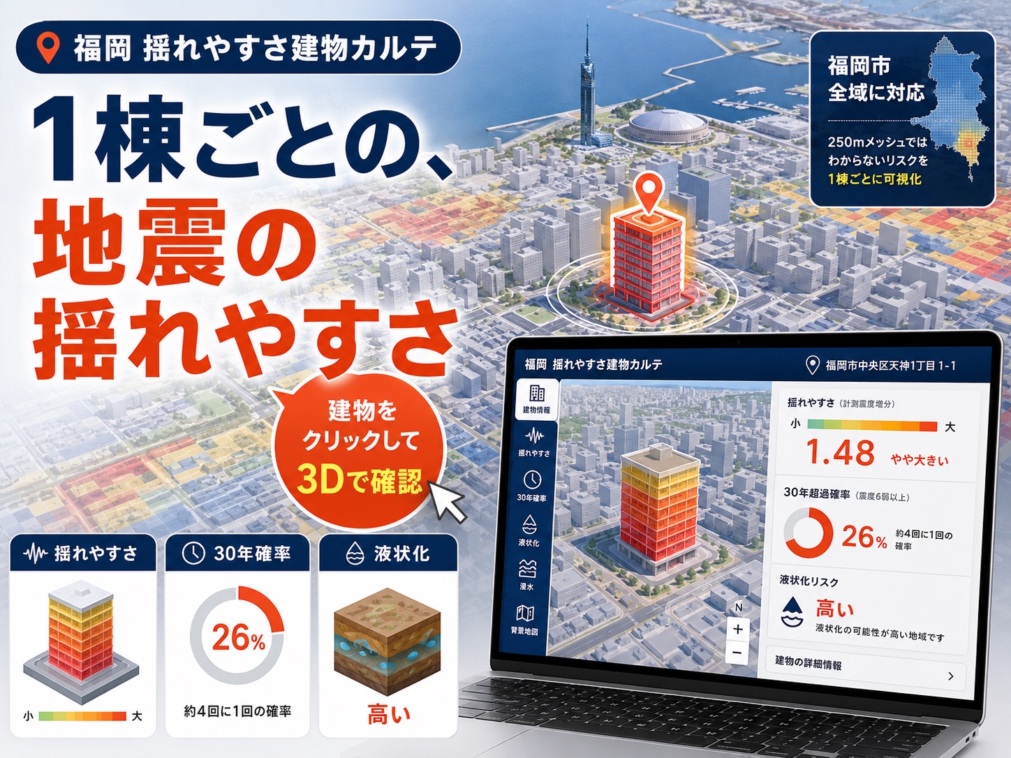 福岡 揺れやすさ建物カルテ